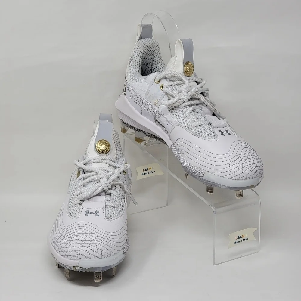 Under Armour Harper 7 Low ST Baseball Cleats White 3025582 100 Men Size 7.5 New
